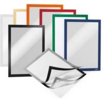 Pack 2 Cadres d'affichage Auto Adhésif Magnétique DURAFRAME A4 Blanc