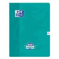 Cahier duo agrafé 24X32 cm 96 pages  grands carreaux coloris aléatoires