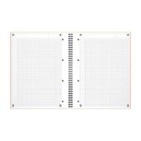 NOTEBOOK A4+ spiralé 160 pages petits carreaux gris