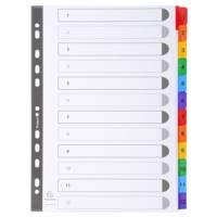 Intercalaires Imprimés numériques carte blanche 160g- 12 positions - A4 Blanc