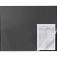 Sous-main Rectangulaire avec Rebord de Protection et Rabat Transparent 65 x 50 cm Noir - DURABLE