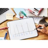 Etui carton x 4 crayons marqueurs  MARKdry + 1 taille-crayon + 1 chiffonnette