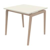 Table 80x80 4 pieds Adell - chant PVC - Piètement vernis naturel