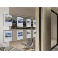 Sachet 5 Pochette d'affichage A4 Vitrostatique gris anthracite