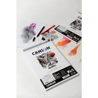 Bloc 30 Feuilles Dessin Spiralé "The WALL" A4 200 g Blanc Mat Très Lisse