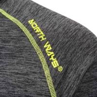 Gilet de travail zippé LENNY gris chiné/jaune fluo - Gedimat - NORTH WAYS
