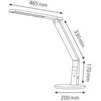 Lampe de bureau LED Vario Plus, argent