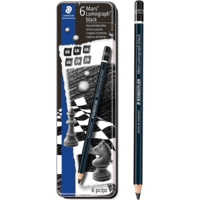 Etui métal de 6 Crayons Mars Lumograph black