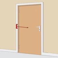 Ferme-porte ajustable gris - 240mm - Gedimat - AFBAT