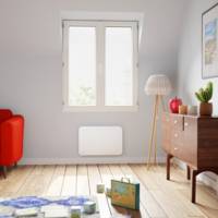 Radiateur à inertie pierre de lave naturelle TECTONIA blanc - Gedimat