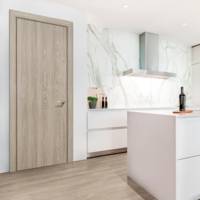 Bloc-porte alvéolaire BRAGA décor gris perle hui.70 à 100 mm - 204 x 73 cm - gauche poussant - Gedimat - VICAIMA