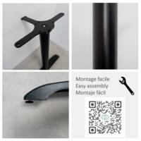 Table pied noir 160x80cm chene hunton - intérieur - RestooTab