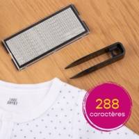 Tampon Textile Personnalisable 288 Caractères Resistant au lavage