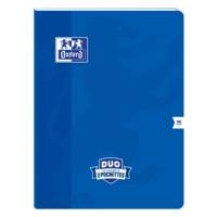 Cahier duo agrafé 24X32 cm 96 pages  grands carreaux coloris aléatoires