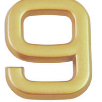 Chiffre 0 plastique doré adhésif h.37mm - Gedimat - CHAPUIS