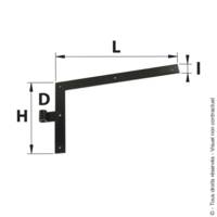 Equerre bout droit D14 250x300mm - lot de 2 pièces - Gedimat - AFBAT