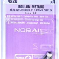 Boulon tête cylindrique empreinte 6 pans creux inox A2 - Gedimat - NORAIL