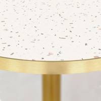 Plateau de table Ø90cm Terrazzo Cassata & laiton - RestooTab