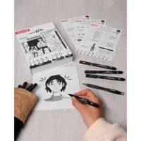 Coffret édition Manga (8 feutres Uni Pin + 1 Shalaku S)