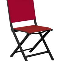 Chaise pliante THEMA graphit noir/gris - Gedimat