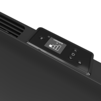 Radiateur connecté à inertie fonte+façade chauffante horizontal HEKLA gris - Gedimat