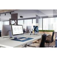 Sous-main 530 x 400mm Bords Rainurés PP Opaque Bleu fonce