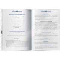 Sachet de 10 Pochettes perforées A3 oblong PP Transparent Plié A4 - DURABLE