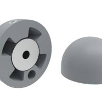 Embout main courante aluminium gris - 40 mm x 2 m - 2 pièces - Gedimat