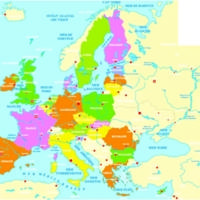 Cartes d'Europe physique et politique