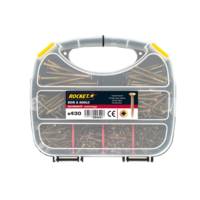 Vis rocket acier bichromaté tête fraisée empreinte pozidriv en valisette de 600 pièces - Gedimat