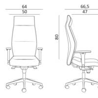 Fauteuil LAWYER haut dossier avec têtière, piétement à roulettes - Mobilier - Collectivité