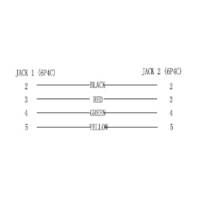 Adaptateur Téléphonique Fiche RJ11/RJ14 (6P4C) > Fiche RJ11/RJ14 (6P4C)
