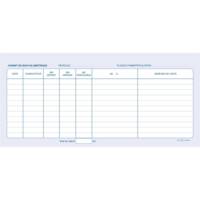 Carnet de suivi kilométrique spiralé 50 Dupli, 550 Trajets 29,7 x 140 mm