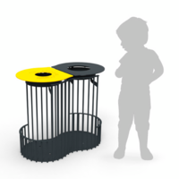 Corbeille enfant 2X 60 Litres Easy bi-flux collecte frontale