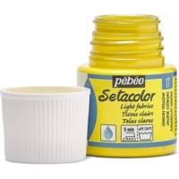 Flacon 45 ml Peinture Setacolor pour tissus clairs JAUNE CITRO