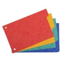 Intercalaires pour fiches bristol carte lustrée 225g 4 positions - 100x150mm - Couleurs assorties