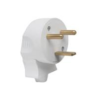 Fiche mâle 3P+T 20A latérale blanc - Gedimat - DEBFLEX