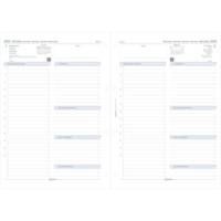 Rechage pour agenda A4 Jour par page - multilingue - 2025