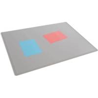 Sous-main antidérapant avec rabat transparent - 53 x 40 cm - PP - Gris - DURABLE