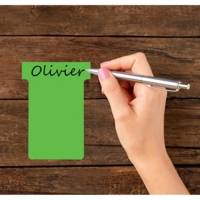 Lot de 100 fiches T indice 2 vert