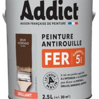 Peinture fer antirouille ADDICT glycéro brun noyer - Gedimat - RECA