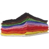 Paquet de 10 feuilles Crépon 30g,crêpé à 40%, 2x0.5m assorties - CLAIREFONTAINE