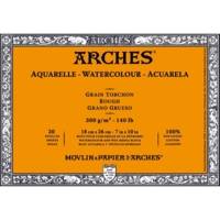 Bloc 20 feuilles 18x26 300g grain torchon blanc naturel