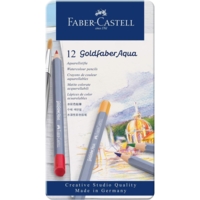 Boîte métal 12 crayons de couleur aquarellables Goldfaber