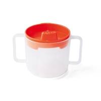 Tasse à anses et bec fixe translucide 22cl avec couvercle