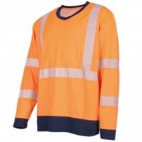 Tee-Shirt ML col en V Haute Visibilité Visio Maille - DMD France