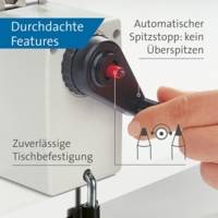 Taille Crayons 155 à Manivelle Jusqu'à 12mm Gris