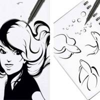 Pinceau Brush Pen incl. Pack 1+2 cartouches