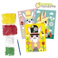 Boîte créative - 3 Tableaux à décorer + 200 pompons Tableaux de pompons