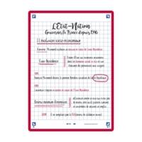 Paquet de 32 Fiches Bristol revision 2.0 Non Perforées 105x148 mm A6 Q5/5 rouge